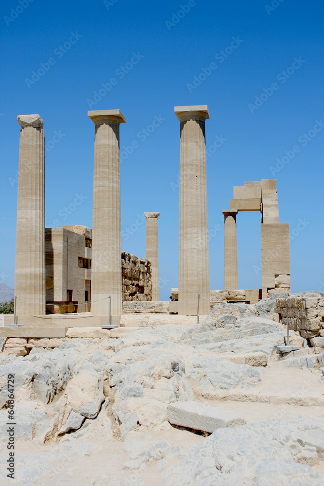Lindos Acropolis Rhodes Island Dodecanese Greece 28