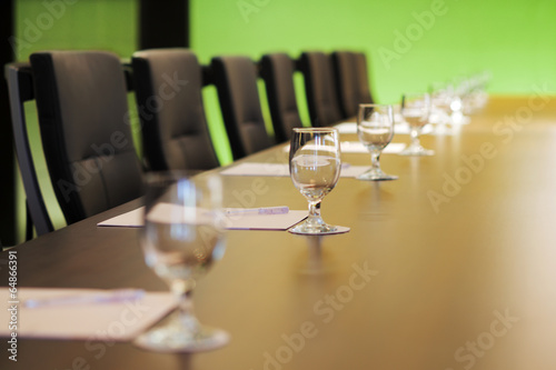 The boardroom table is set for the Annual General Meeting photo
