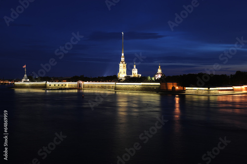 Saint-Petersburg,Night scene,  (Leningrad, Sankt Peterburg) photo