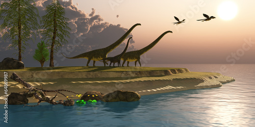 Mamenchisaurus Dinosaur Morning