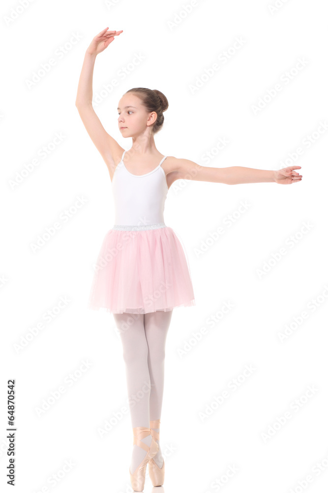 young beautiful dancer posing on a studio background young beautiful dancer posing on a studio background