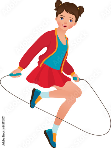 Girl with a skipping rope