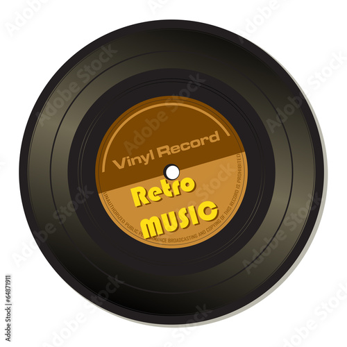 Retro music vinyl record