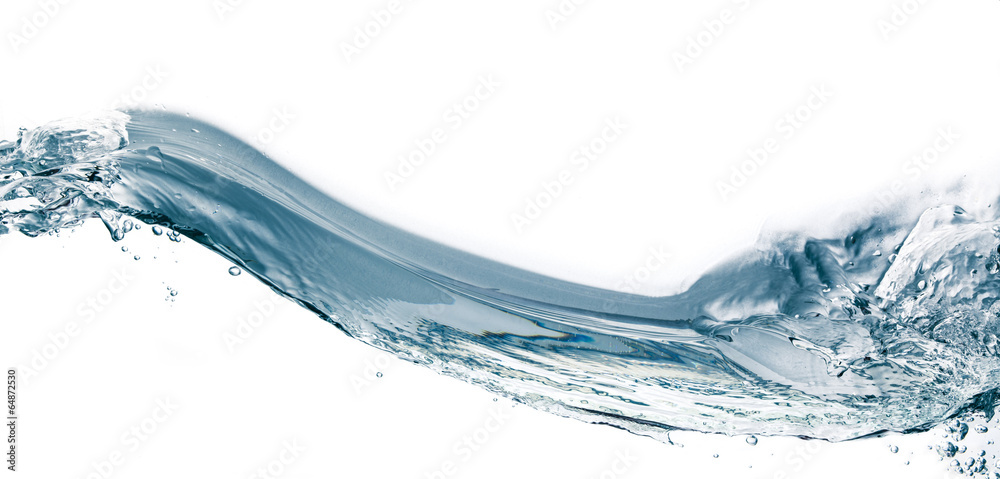 Water splash isolated on white. Close up of splash of water form Water splash isolated on white. Close up of splash of water form
