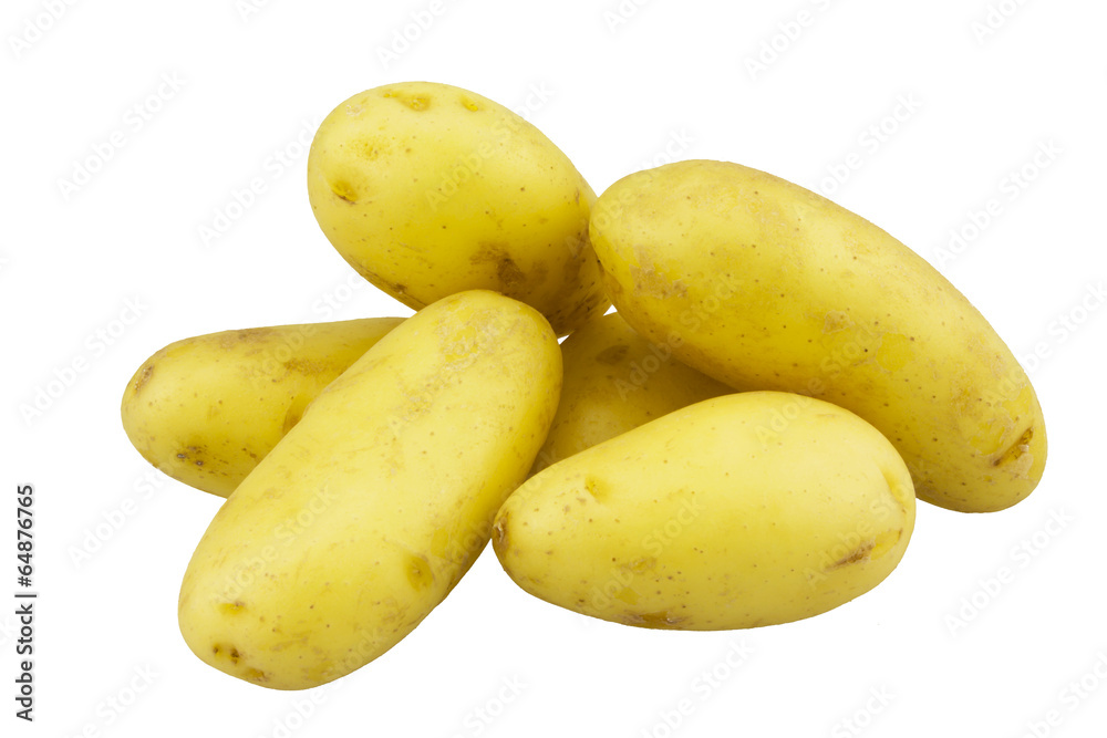 Young potatoes isolated on white Young potatoes isolated on white