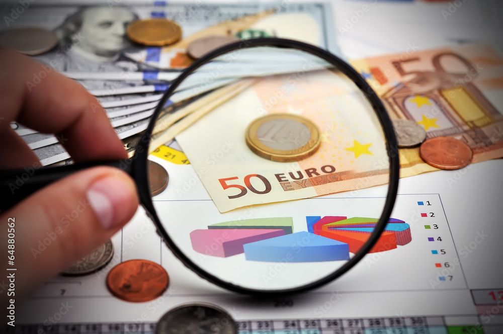 Fototapeta premium study of Euro coin