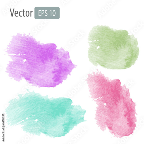 Vector watercolor stains