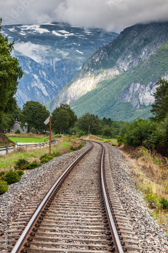 Railway in the mountains in the Norway © Lukasz Janyst