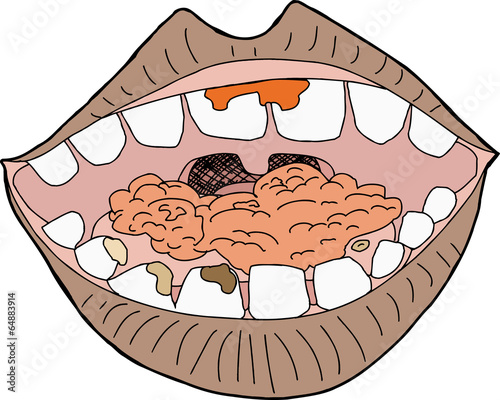 Mouth with Food