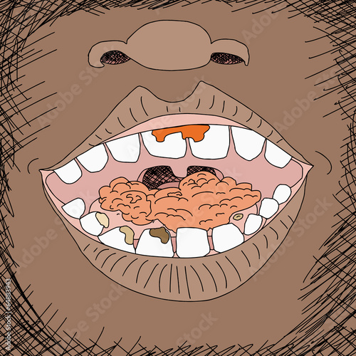 Open Mouth with Food