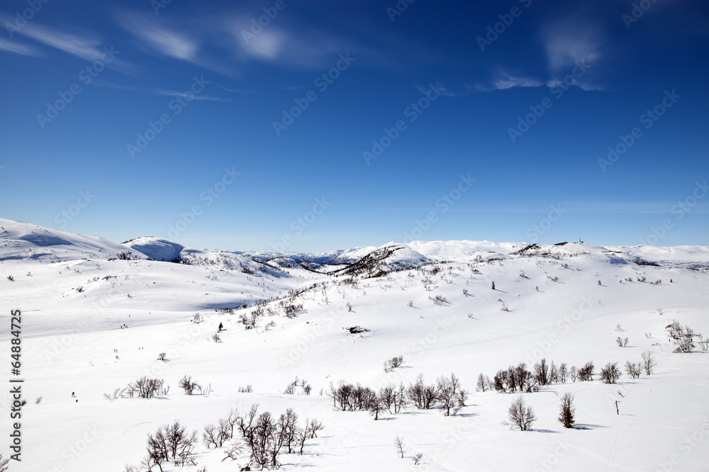 Winter landscape in Silkedalen