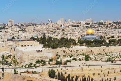 View from mount of olives to Jerusalem, Israel