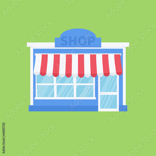 Flat buildung illustration