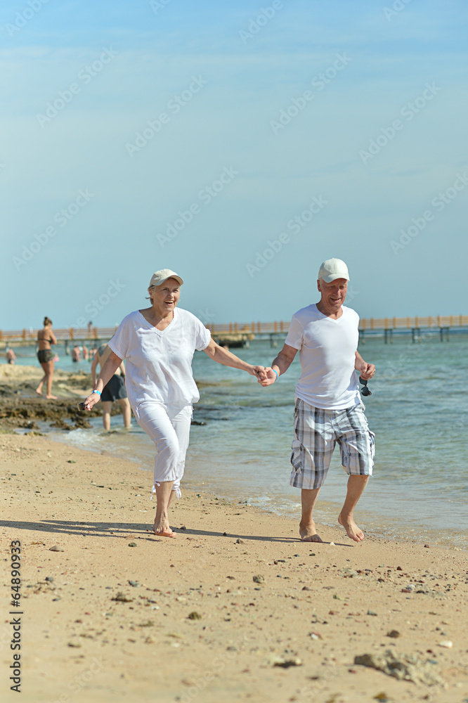 Nice old couple at resort