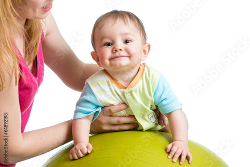 mom doing gymnastics to her...