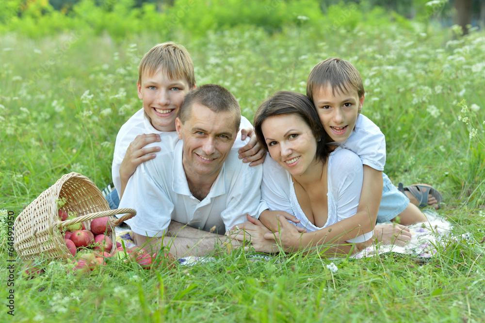 Fototapeta premium Family on a picnic