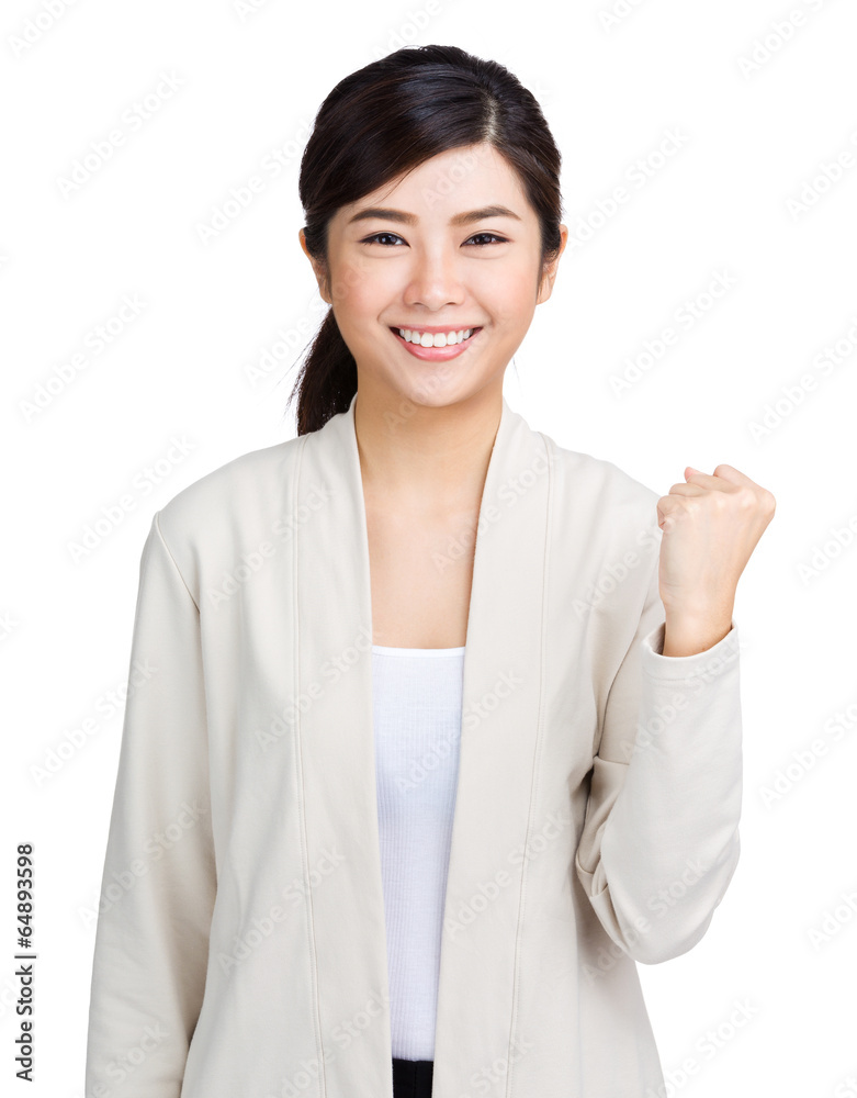 Woman hold arm fist Woman hold arm fist