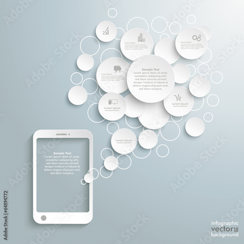 Smartphone With Speechbubble Circles