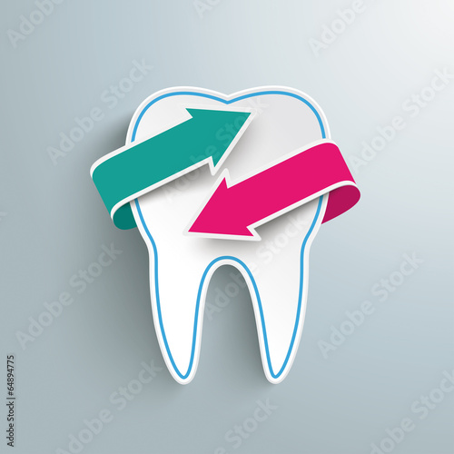 Tooth 2 Arrows Symbol