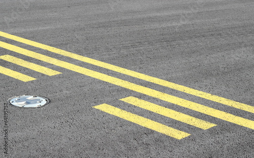 Stop line on taxiway