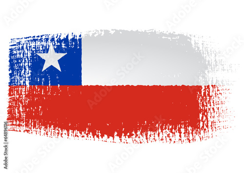 brushstroke flag Chile