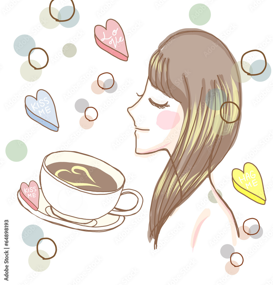 くつろぎカフェタイムの背景イメージ Stock イラスト Adobe Stock