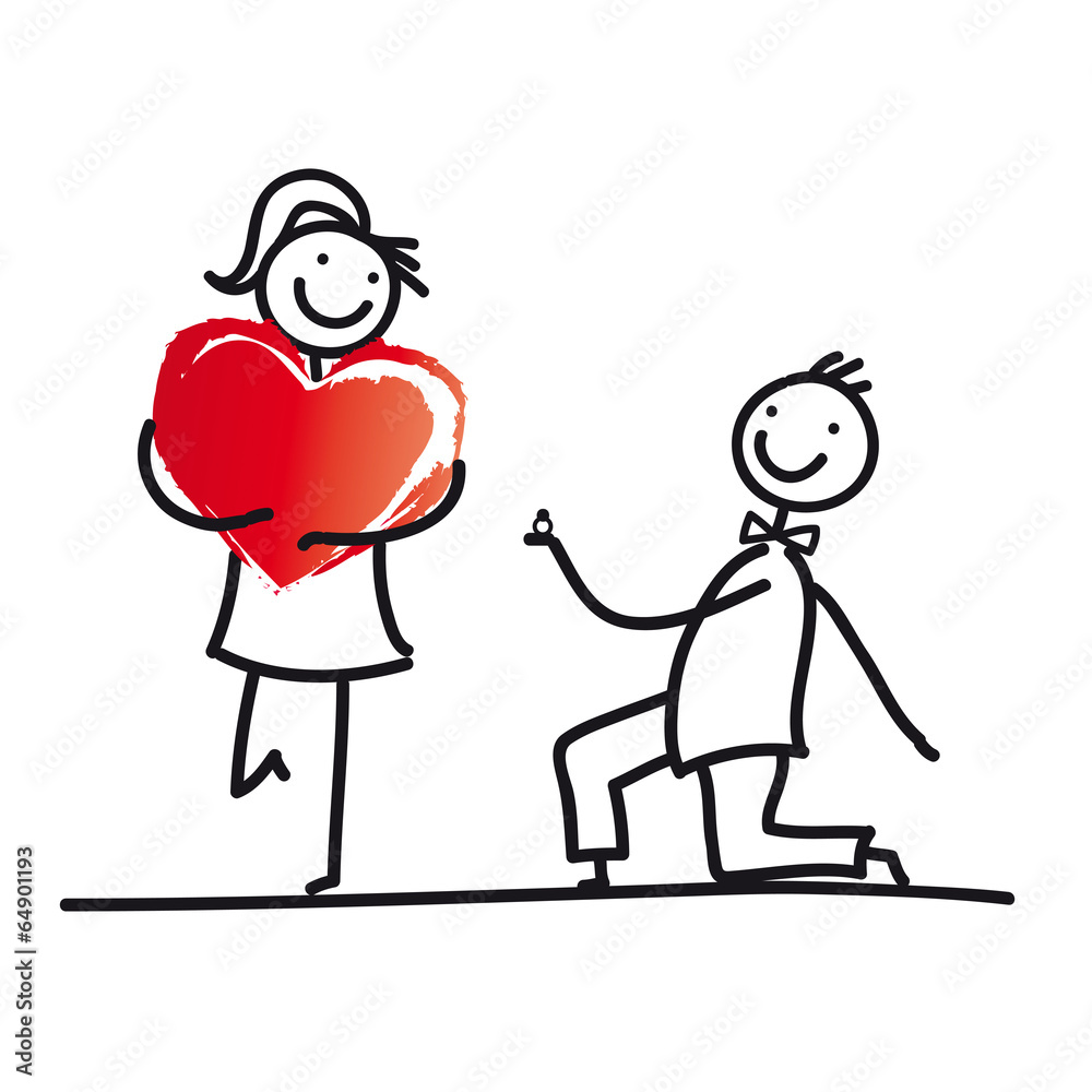 Ich liebe Dich! Mann im Kniefall vor seiner Zukünftigen, Herz - Hochzeit - Heirat - Verlobung - Junges Paar, Heiratsantrag, vektor isoliert, bride to be, Familiengründung Ich liebe Dich! Mann im Kniefall vor seiner Zukünftigen, Herz - Hochzeit - Heirat - Verlobung - Junges Paar, Heiratsantrag, vektor isoliert, bride to be, Familiengründung