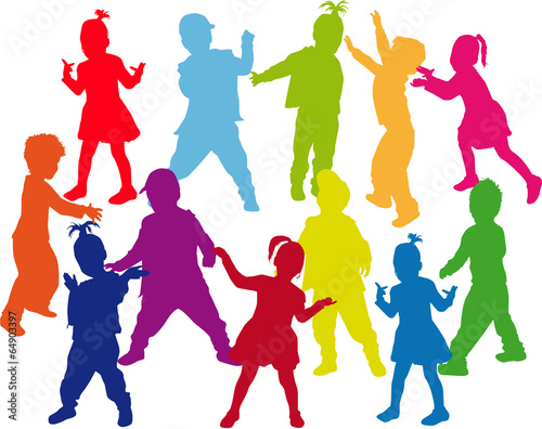 children silhouettes