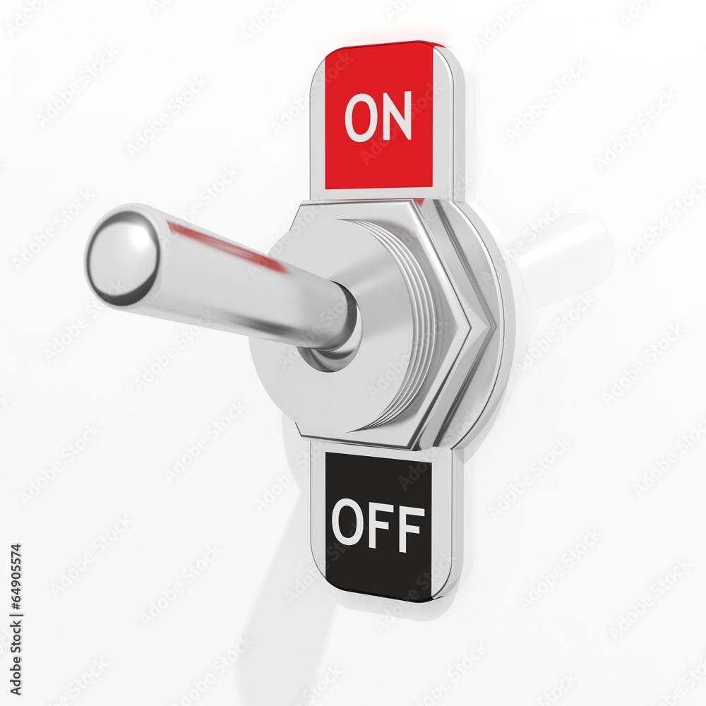 3D element on-off switch isolated on white ilustración de Stock | Adobe ...