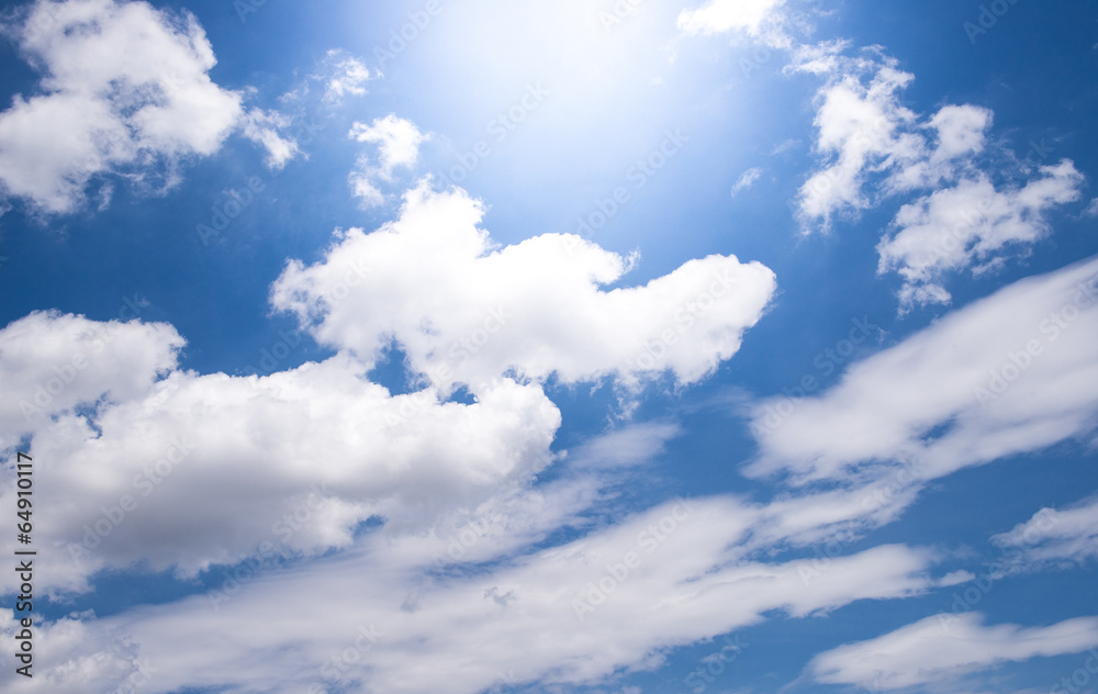 Obraz premium white cloud and clear sky