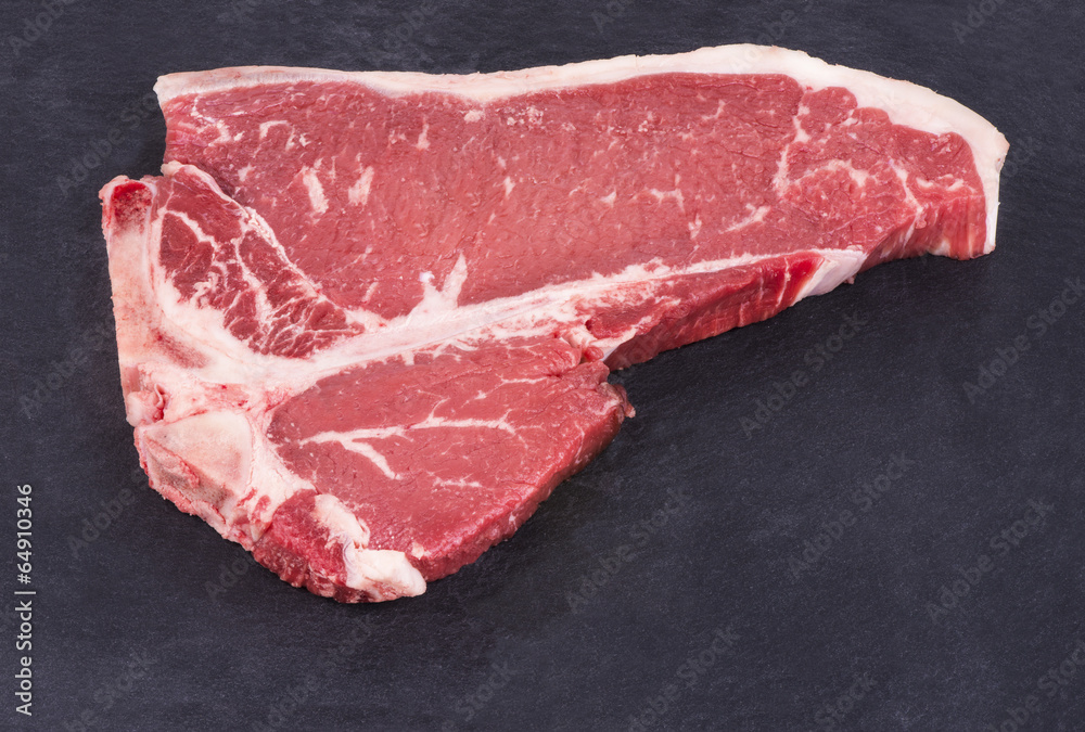 Raw T-bone steak Raw T-bone steak