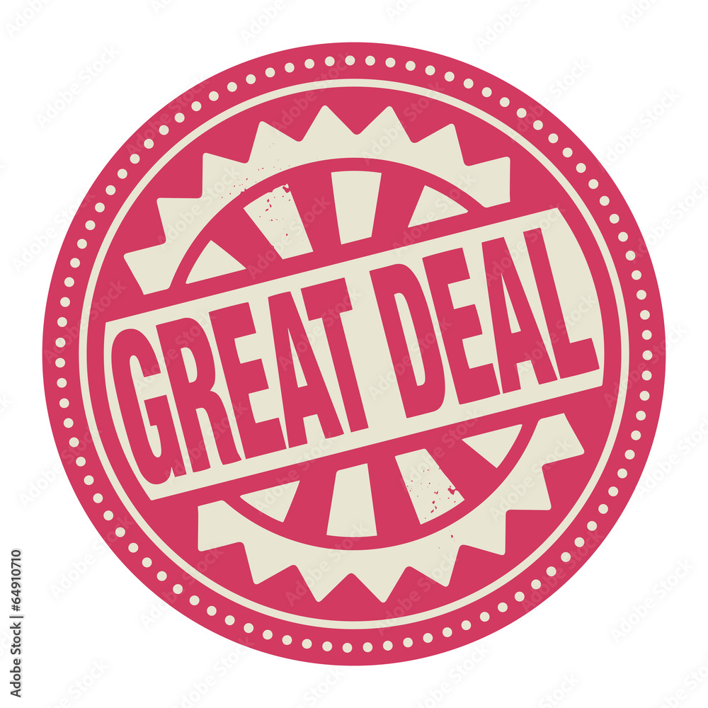 Abstract stamp or label with the text Great Deal written inside Abstract stamp or label with the text Great Deal written inside