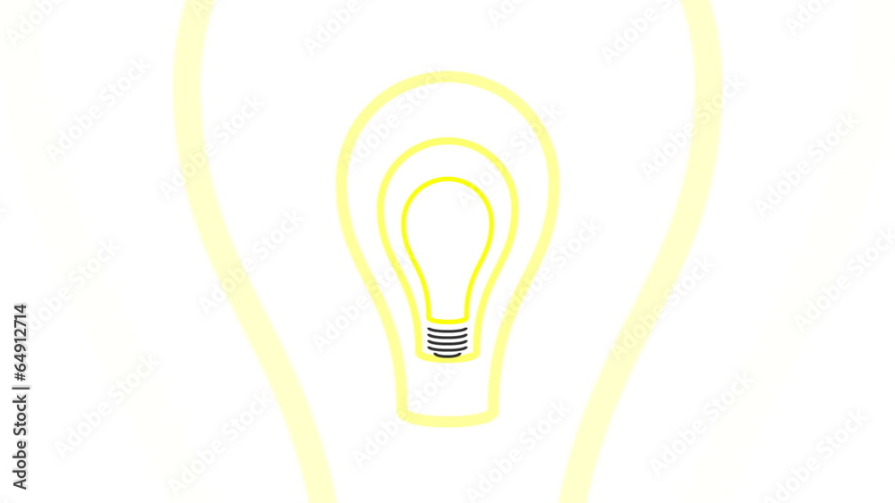 Pulsing Light Bulb Idea Concept Pulsing Light Bulb Idea Concept