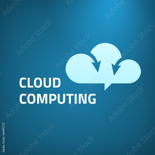 Cloud computing vector logo icon design template.