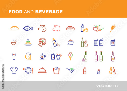 Food and beverage icons