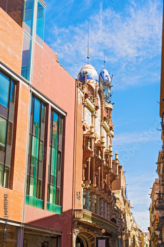 Exterior of Palau de la Musica in Barcelona photo