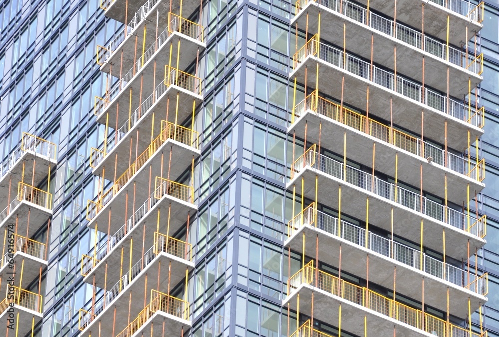 Facade of an almost finished building