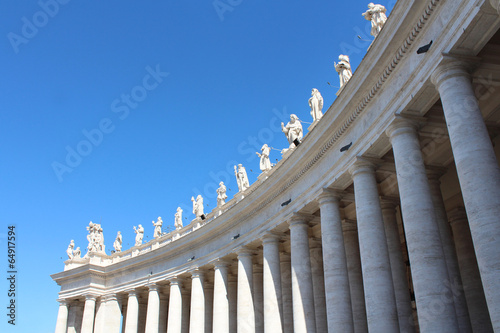 Fotografering Rome / Le Vatican - Colonnade Place Saint-Pierre