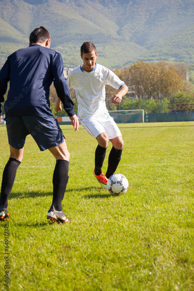 Fototapeta premium Soccer players