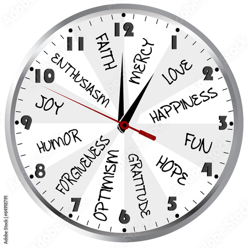 Clock with positive feelings #64918791