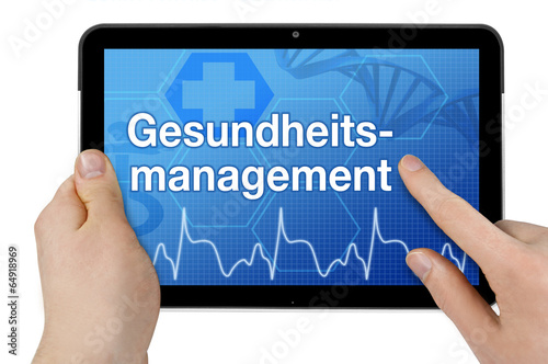 Tablet mit Interface und Gesundheitsmanagement © Stockwerk-Fotodesign