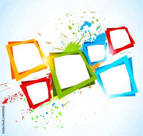 Abstract colorful background with squares