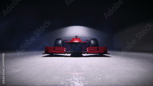 Formula 1 racing car in the pit photo