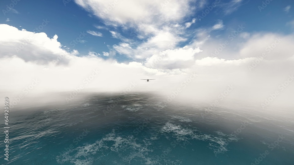 Frontal collision with an airplane