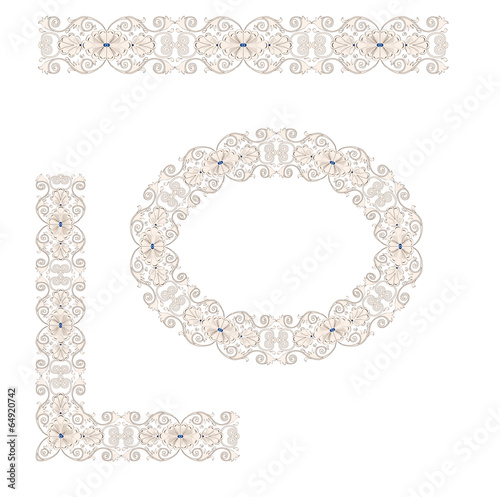 Pattern in antique byzantian style