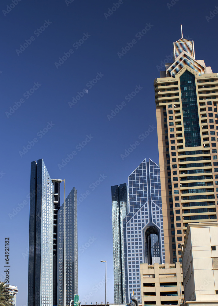 Naklejka premium dubai skyscrapers