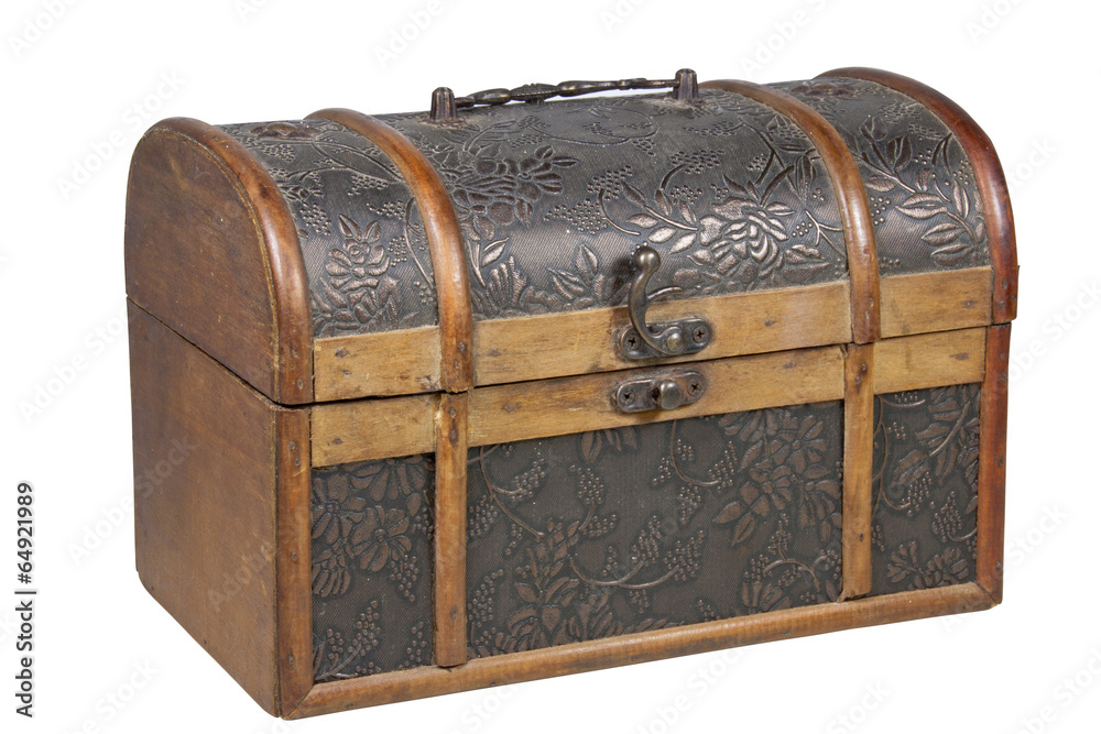 Ornamental Treasure Chest with Brass Handle and Clasp Ornamental Treasure Chest with Brass Handle and Clasp