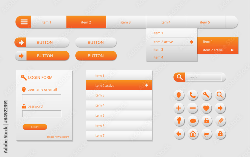 modern web ui elements