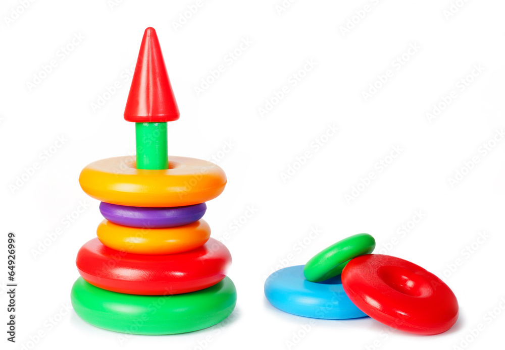 Learning child wood color pyramid toy broken Learning child wood color pyramid toy broken
