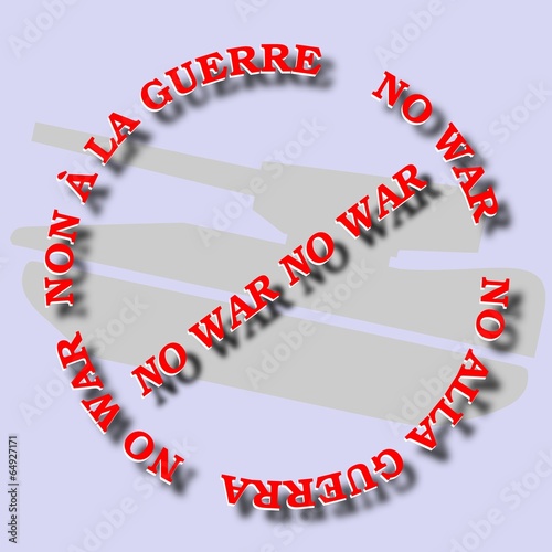 NO ALLA GUERRA NO WAR COLORI MODOFOCABILI